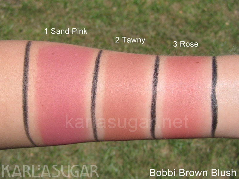 Bobbi-Brown-blush-1-3 Bobbi Brown, blush, swatches, Sand Pink, Tawny, Rose