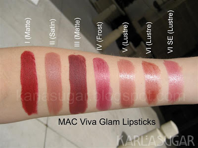 MAC, lipstick, Viva Glam, swatches