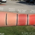 MAC, blush, swatches, Style, Peaches, Burnt Pepper, Devil