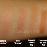Lancome, O My Rose, swatches, Baby Kiss, Coral