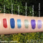 Nubar, swatches, Star Sparkles, Fire Sparkles, Night Sparkles, Sky Sparkles, Meadow Sparkles, Violet Sparkles, Hyacinth Sparkles, Petunia Sparkles