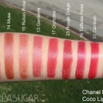 Chanel, Rouge Coco, Coco Rouge, swatches, Legende, Muse, Ruban Rose, Gardenia, Orchidee, Rouge Orage, Rouge Orange, Taffetas Rose, Taffeta Rose, Cambon, Rose Comete, Rose Comte