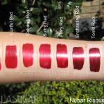 Nubar, Risque Reds, swatches, 