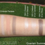 Guerlain, summer, 2010, swatches, Ombres Perlees, L'Instant D'un Baiser, L'Instant D'un Caresse, L'Instant D'un Reve, L'Instant D'un Emotion
