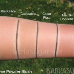 Lancome, Blush Subtil, swatches, Miel Glace, Cappucine, Cedar Rose, Mauve Coquette