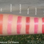 Tarte, Natural Lip Stains, lipstains, swatches, Joy, Charmed, Enchanted, Moody, Amused, Lust