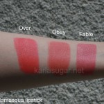 Illamasqua, swatches, Over, Obey, Fable