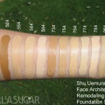 Shu Uemura, Face Architect, Remodeling, Cream Foundation, swatches