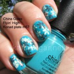 China Glaze, Flyin High, Konad, swatches