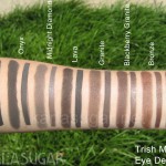Trish McEvoy, Eye Definers, swatches, Black, Onyx, Midnight Diamond, Lava, Granite, Blackberry Granite, Bronze, Rich Brown, KarlaSugar, Karla Sugar