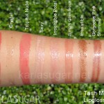 Trish McEvoy, lipgloss, Instant Pick Me Up, swatches, Crystal, Tropical Nude, Sexy, Irresistible Petal, Simply Glamorous, Irresistible, Gorgeous Pink Shimmer, Irresistible Pink