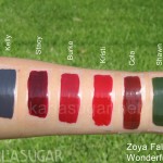 Zoya, fall, 2010, Wonderful, Kelly, Stacy, Burke, Kristi, Cola, Shawn, swatches