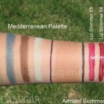 Armani, summer, 2010, swatches, Mediterranean palette, Lip Shimmer 65, 66, 67, KarlaSugar, Karla Sugar