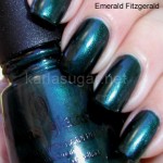 China Glaze, swatches, Emerald Fitzgerald, Vintage Vixen