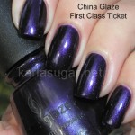 China Glaze, First Class Ticket, swatches