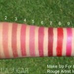 Make Up For Ever, Makeup Forever, MUFE, swatches, Rouge Artist Intense, lipstick, matte, 1, 2, 3, 4, 5, 6, 7, 8, 9, 10, KarlaSugar, Karla Sugar