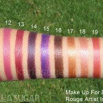 Make Up For Ever, Makeup Forever, MUFE, Rouge Artist Intense, lipstick, swatches, 11, 12, 13, 14, 15, 16, 17, 18, 19, 20, KarlaSugar, Karla Sugar