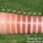 Make Up For Ever, Makeup Forever, MUFE, Rouge Artist Intense, lipstick, swatches, 21, 22, 23, 24, 25, 26, 27, 28, 29, 30, KarlaSugar, Karla Sugar