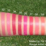 Make Up For Ever, Makeup Forever, MUFE, Rouge Artist Intense, swatches, 31, 32, 33, 34, 35, 36, 37, 38, 39, 40, KarlaSugar, Karla Sugar