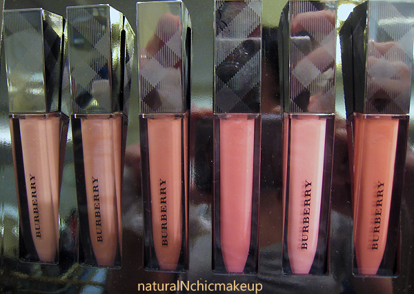 Burberry, Lip Glow, Natural Lip Gloss, swatches, lipgloss, display