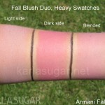 Armani, blush duo, fall, 2010, swatches, KarlaSugar, Karla Sugar
