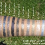Bobbi Brown, metallic, long wear, cream, shadow, eyeshadow, Chrome Patina, Brown Metal, Starry Night, Black Pearl, Starry Purple, Antique Gold, Goldstone, Mercury, Moonstone, Opal, Surf, Pink Oyster, KarlaSugar, Karla Sugar