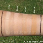 Cle de Peau, concealer, swatches, Ivory, Beige, Ochre, Honey, KarlaSugar, Karla Sugar