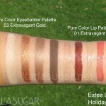 Estee Lauder, holiday, 2010, swatches, Tom Pecheux, Extravagant, Extravagant Gold, KarlaSugar, Karla Sugar