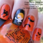 Finger Paints, Halloween, manicure, Sally Hansen, Black Patent