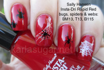 Sally Hansen, Rapid Red, Halloween, manicure, Insta-Dri