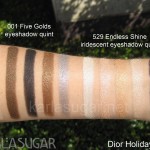 Dior, Minaudiere, holiday, 2010, swatches, Five Golds, Endless Shine, KarlaSugar, Karla Sugar