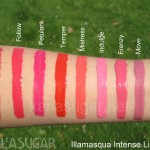 Illamasqua, Intense, lipgloss, swatches, Fume, Follow, Petulant, Temper, Mistress, Indulge, Frenzy, Move, Fierce, KarlaSugar, Karla Sugar