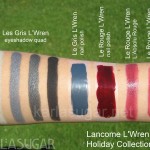 Lancome, holiday, 2010, L'Wren Scott, swatches, Les Gris L'Wren, Le Gris L'Wren, Le Rouge L'Wren, eyeshadow quad, palette, lipstick, L'Absolu Rouge, Creme de Brilliance, lipgloss, nail polish, Karla Sugar, KarlaSugar