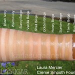 Laura Mercier, Creme Smooth, foundation, swatches, Porcelain Ivory, Blush Ivory, Warm Ivory, Sunny Beige, Vanilla Beige, Shell Beige, Golden Beige, Honey Beige, Suntan Beige, Tawny Beige, Rich Sienna, Toffee Bronze, KarlaSugar, Karla Sugar