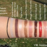 YSL, holiday, swatches, 2010, Palette, Metallic, Colorama, Silver Grey/Golden Plum, Touche d'Or, Rouge Pur Shine, 34, 35, Metallic Gold, Metallic Pink, Golden Gloss, 36, 37, 38, 39, Golden Carat, Golden Chocolate, Golden Red, Golden Champagne, KarlaSugar, Karla Sugar