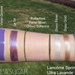 Lancome, spring 2011, Ultra Lavande, swatches, Violet Groove, Le 54, Butterflies Fever Blush, Glowy Ballerine, Ombre Magnetique, Disco Silver, Disco Gold, Ultra Lavande, KarlaSugar, Karla Sugar