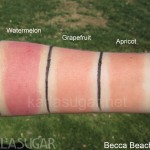Becca, Beach Tints, swatches, Watermelon, Grapefruit, Apricot, KarlaSugar, Karla Sugar