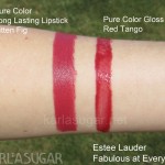 Estee Lauder, Fabulous at Every Age, swatches, Bitten Fig, lipstick, Red Tango, gloss, KarlaSugar, Karla Sugar