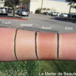 Le Metier de Beaute, LMdB, blush, swatches, Fresh, Whisper, Rumor, Echo, KarlaSugar, Karla Sugar