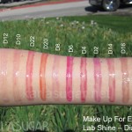 Make Up For Ever, MUFE, Lab Shine, swatches, Diamond Collection, KarlaSugar, Karla Sugar, D0, D2, D4, D6, D8, D10, D12, D14, D16, D18, D20, D22