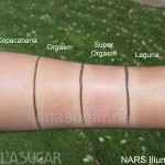 NARS, Illuminator, Copacabana, Orgasm, Super Orgasm, Laguna, swatches, KarlaSugar, Karla Sugar