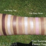 Dior, summer, 2011, Electric Tropics, swatches, quints, 754 Rosy Tan, 534 Rosy Nude, KarlaSugar, Karla Sugar