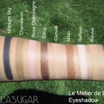 Le Metier de Beaute, eyeshadow, swatches, Blue Steel, Midnight Sky, Chameleon, Rose Champagne, Spicy, Canvas, Milan, Refresh, Revive, Lapis, KarlaSugar, Karla Sugar