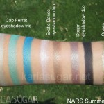 NARS, summer, 2011, swatches, Cap Ferrat, Exotic Dance, Dogon, Queen, KarlaSugar, Karla Sugar