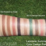Lancome, Color Design Palette, swatches, Kissed by Gold, Emerald Boudoir, KarlaSugar, Karla Sugar