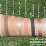 Bobbi Brown, Tortoiseshell Collection, Tortoise Shell, swatches, Sand Palette, Ivory, Gold Bar, Desert Sand, Terracotta, Antique Rose, Hot Stone, Sandy Rose, Black Chocolate, KarlaSugar, Karla Sugar