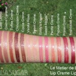 Le Metier de Beaute, LMdB, swatches, Lip Creme, lipgloss, Creme de la Creme, Cafe Creme, Creme Caramel, Toffee Creme, Chocolate Creme, Cocoa Creme, Vanilla Rose, Sweet Creme, Emily