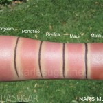 NARS, Multiple, swatches, Orgasm, Portofino, Riviera, Maui, Malibu, KarlaSugar, Karla Sugar
