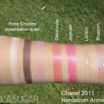 Chanel, Le Blanc, Nordstrom anniversary, 2011, swatches, Rose Envolee, Desinvolte, Joyeuse, Liaison, Blossom, KarlaSugar, Karla Sugar