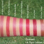 Guerlain, Le Stylo Levres, lipliner, swatches, 44 Bois de Santal, 45 Terre de Sienne, 63 Rose de Mai, 64 Pivoine Magnifica, 24 Rouge Dahlia, 25 Iris Noir, 43 Feve Tonka, KarlaSugar, Karla Sugar